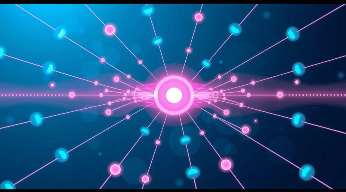 Abstract representation of data flow and connections, symbolizing how cookies work